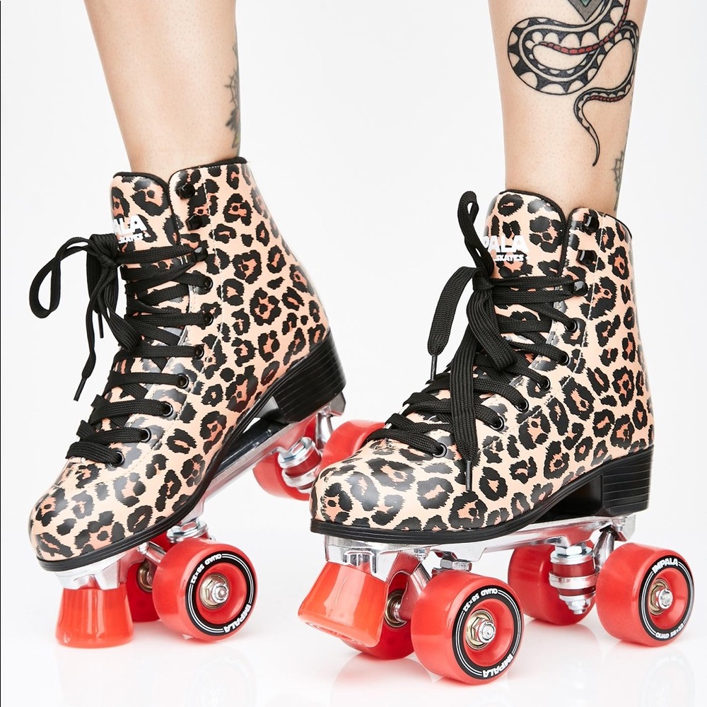 IMPALA Leopard Quad Roller Skates BNIB Sz. 9